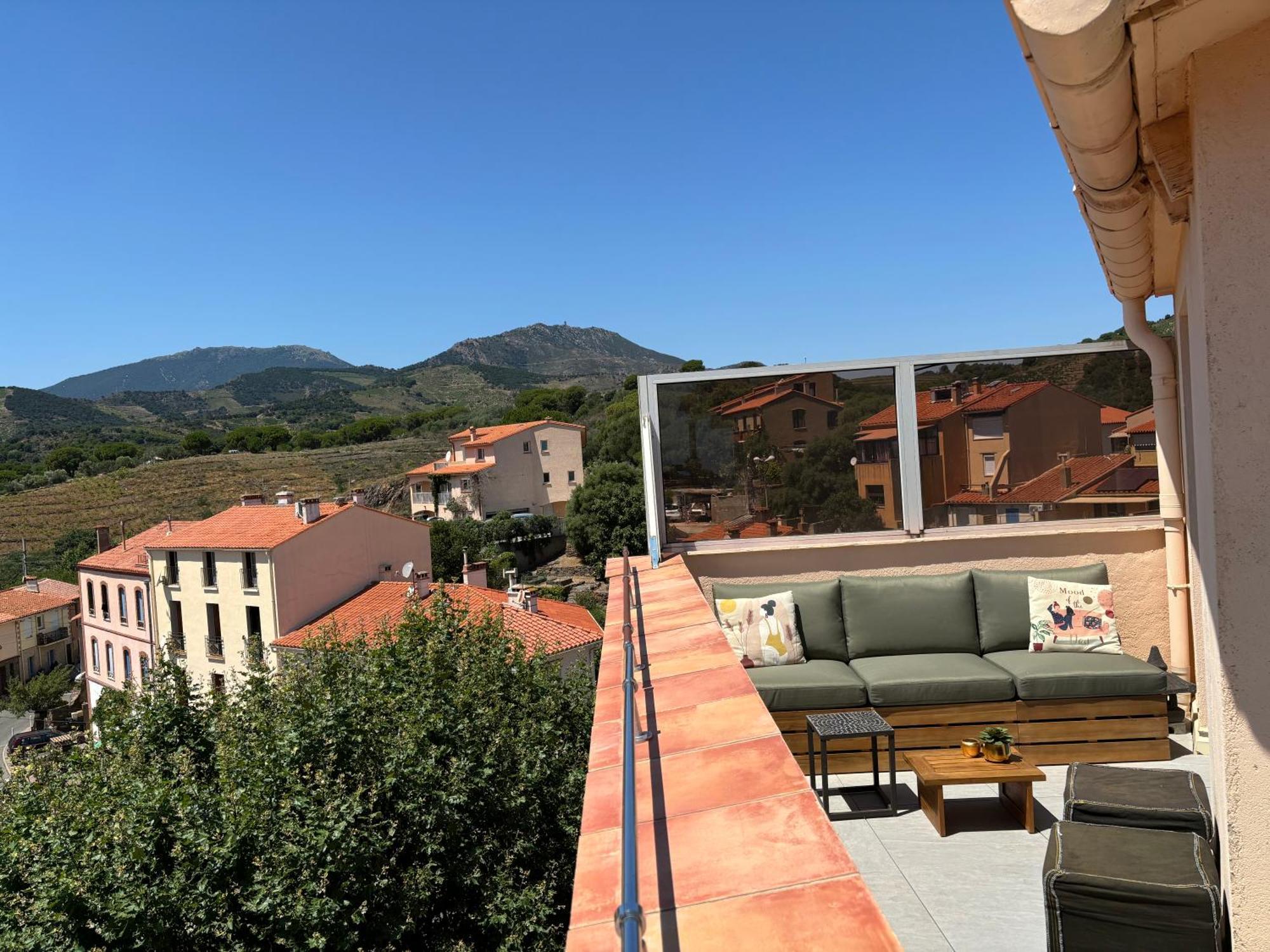 Attique A Banyuls - Vue Mer Et Montagne Exteriör bild