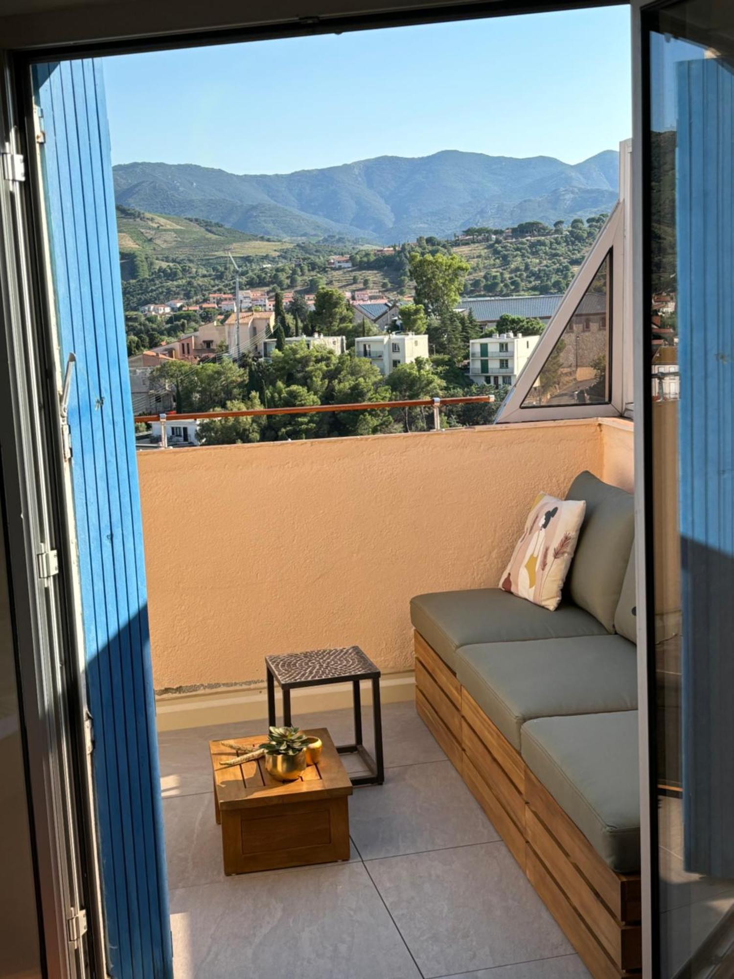 Attique A Banyuls - Vue Mer Et Montagne Exteriör bild